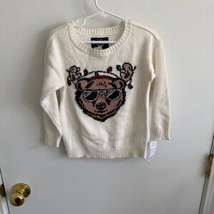 OshKosh B’gosh Toddler Sweater Bear Graphic 3T NWT